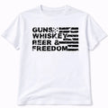 Whiskey Freedom Graphic T Shirt Trendy Boutique Style Tee Mens Gifts White
