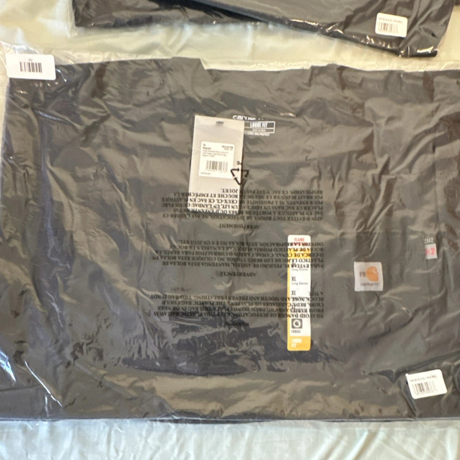 Carhartt Force Flame Resistant Loose Fit Long Sleeve T-Shirt XL Black 104130-BLK
