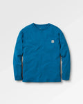 Passenger Mens Long sleeved T-shirt in Blue