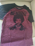 JIMI HENDRIX Mens T-Shirt Large Maroon Black jersey KARL FERRIS COLLECTION soft