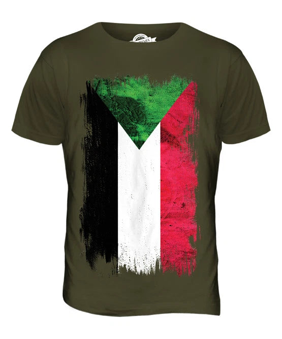 SUDAN GRUNGE FLAG MENS T SHIRT TEE SHIRT XS S M L XL 2XL 3XL 4XL 5XL