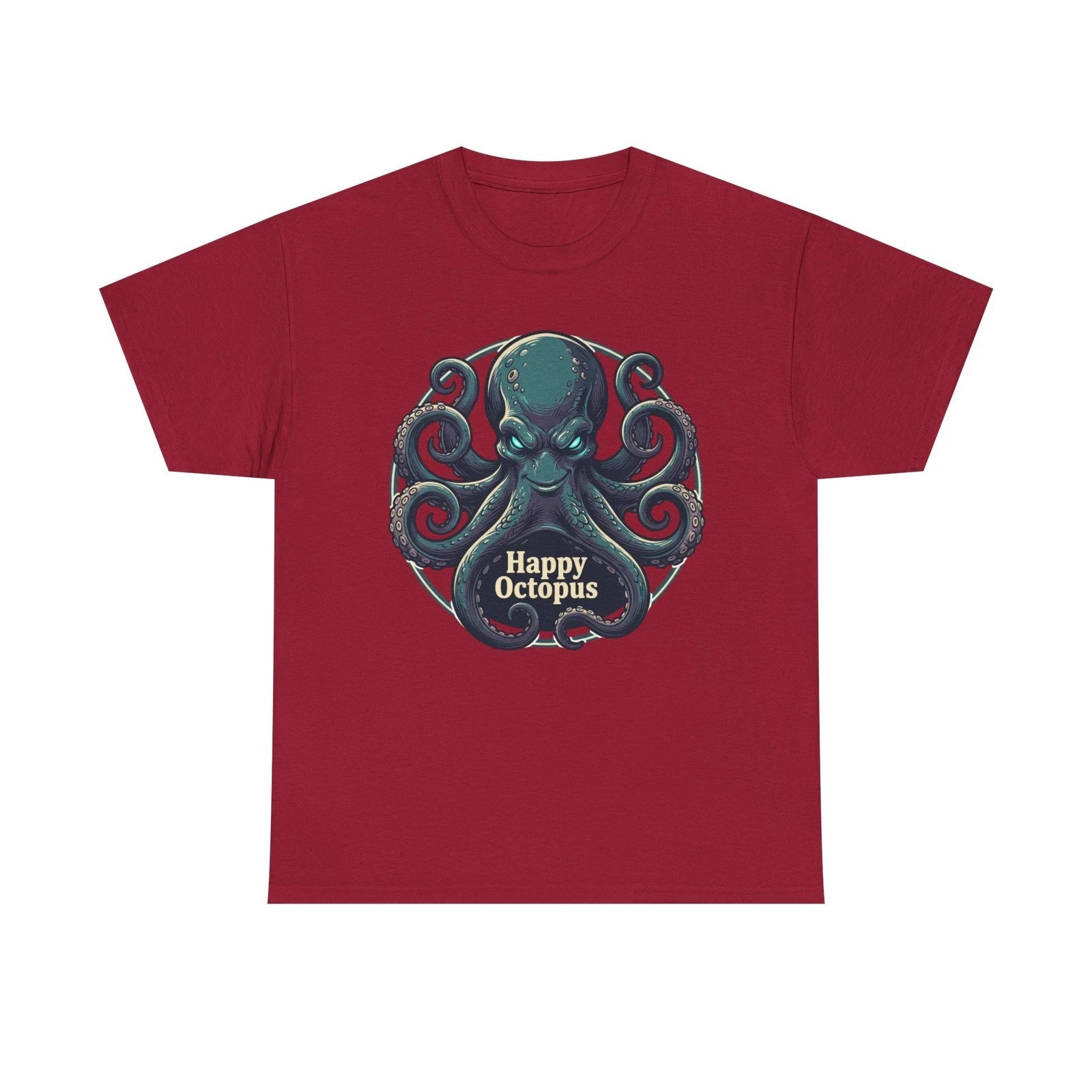 Happy Octopus T-Shirt | Vintage Octopus Illustration, Nautical Tee Funky Cool