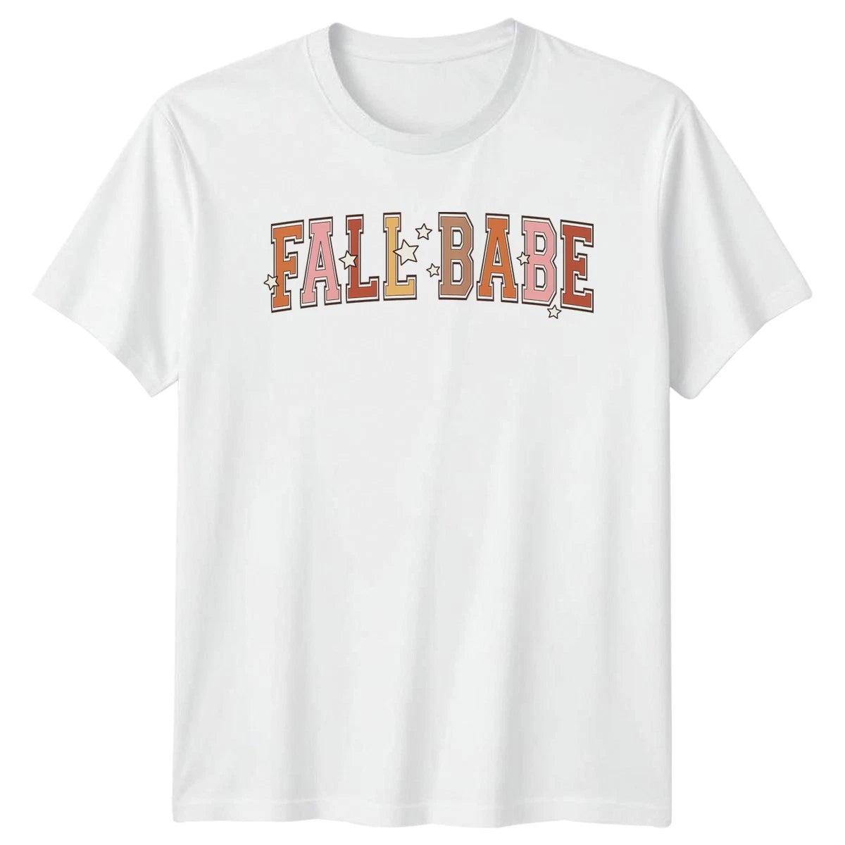 Fall Babe Womens T-Shirt Retro Autumn Aesthetic Fall Season Gift For Her