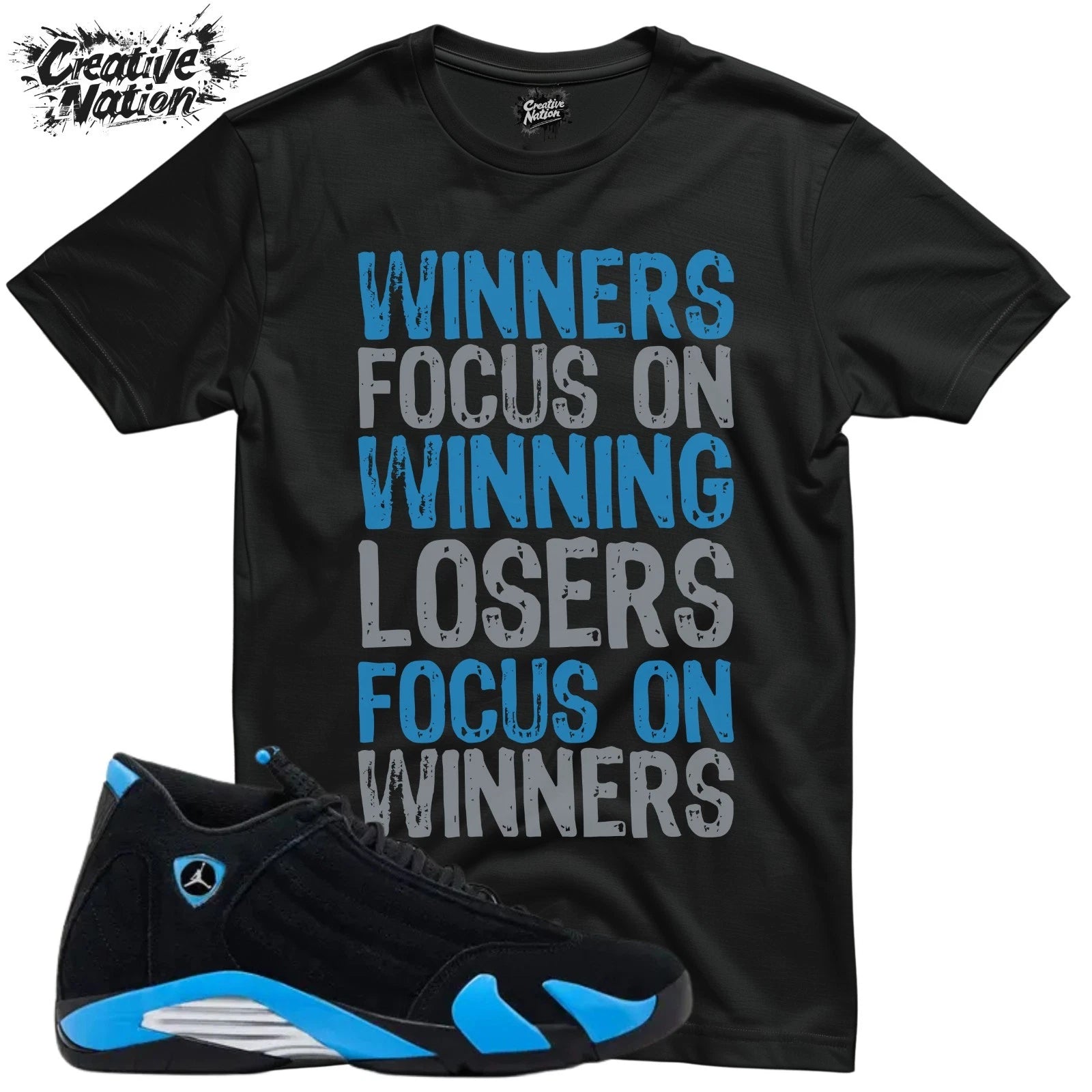 Shirt To Match 14 Black Blue Unisex Tee Sneaker Shirt Gym Shirt For Sneaker Tee