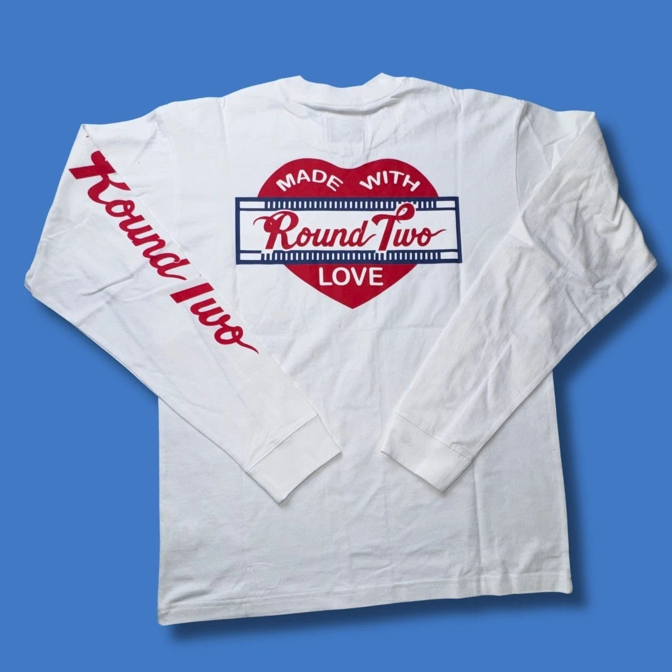 Round Two Long Sleeve Pocket T-Shirt White Mens Small NWT Streetwear Hype