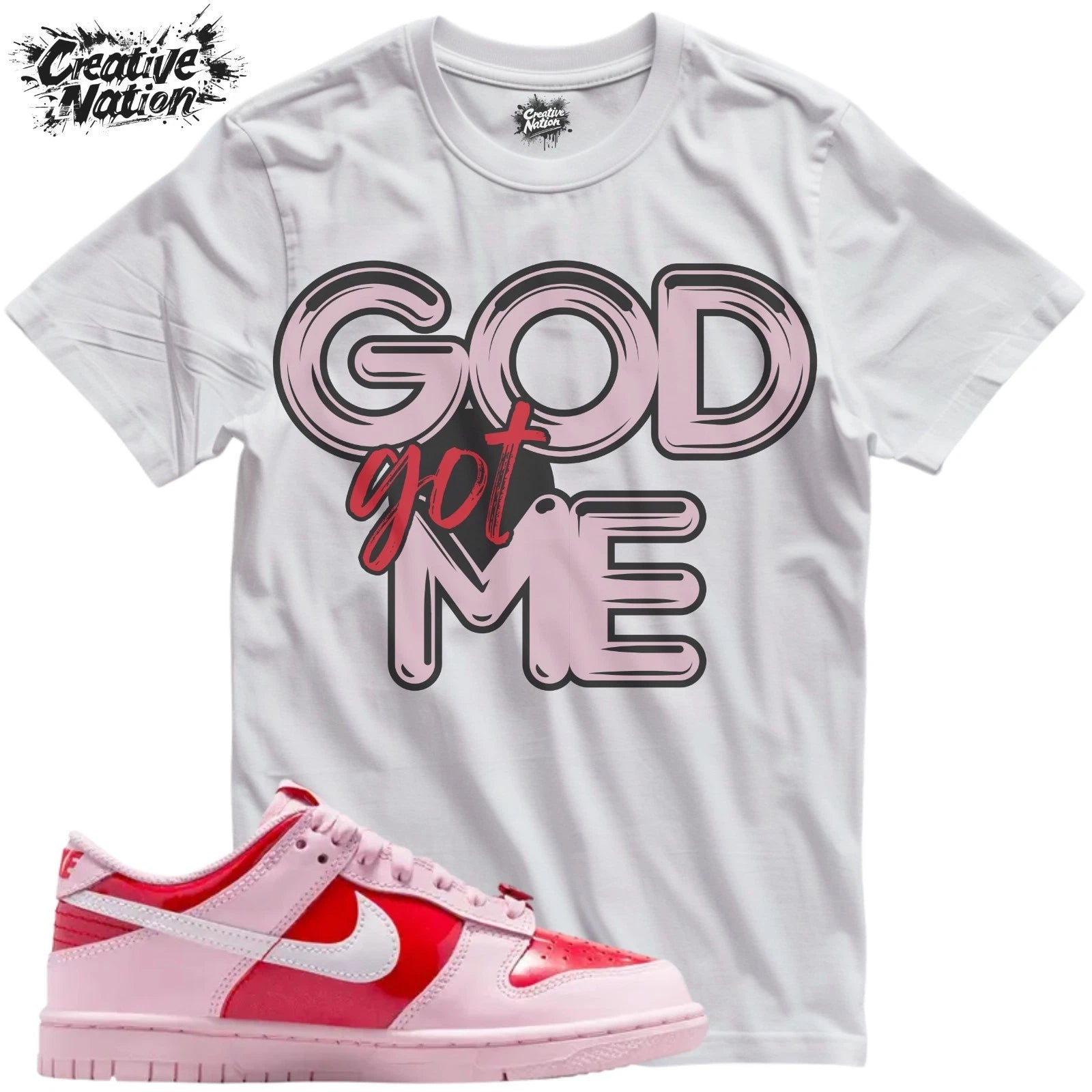 Shirt To Match Dunk Low Valentine's Day Unisex Tee GOD Got Me Shirt