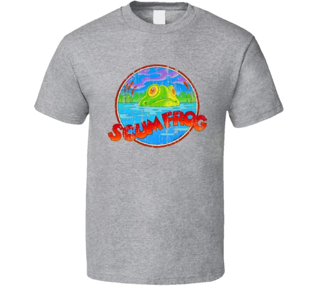 Scum Frog Fishing Lover Products Cool Gift Worn Look T Shirt