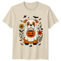 Cute Ghost Dog Womens T-Shirt Ghost Dog Halloween Halloween Gift For Her