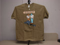 R/C Radio Control Airplane Crash T-shirt -- Lawn Dart -- Khaki Brown color