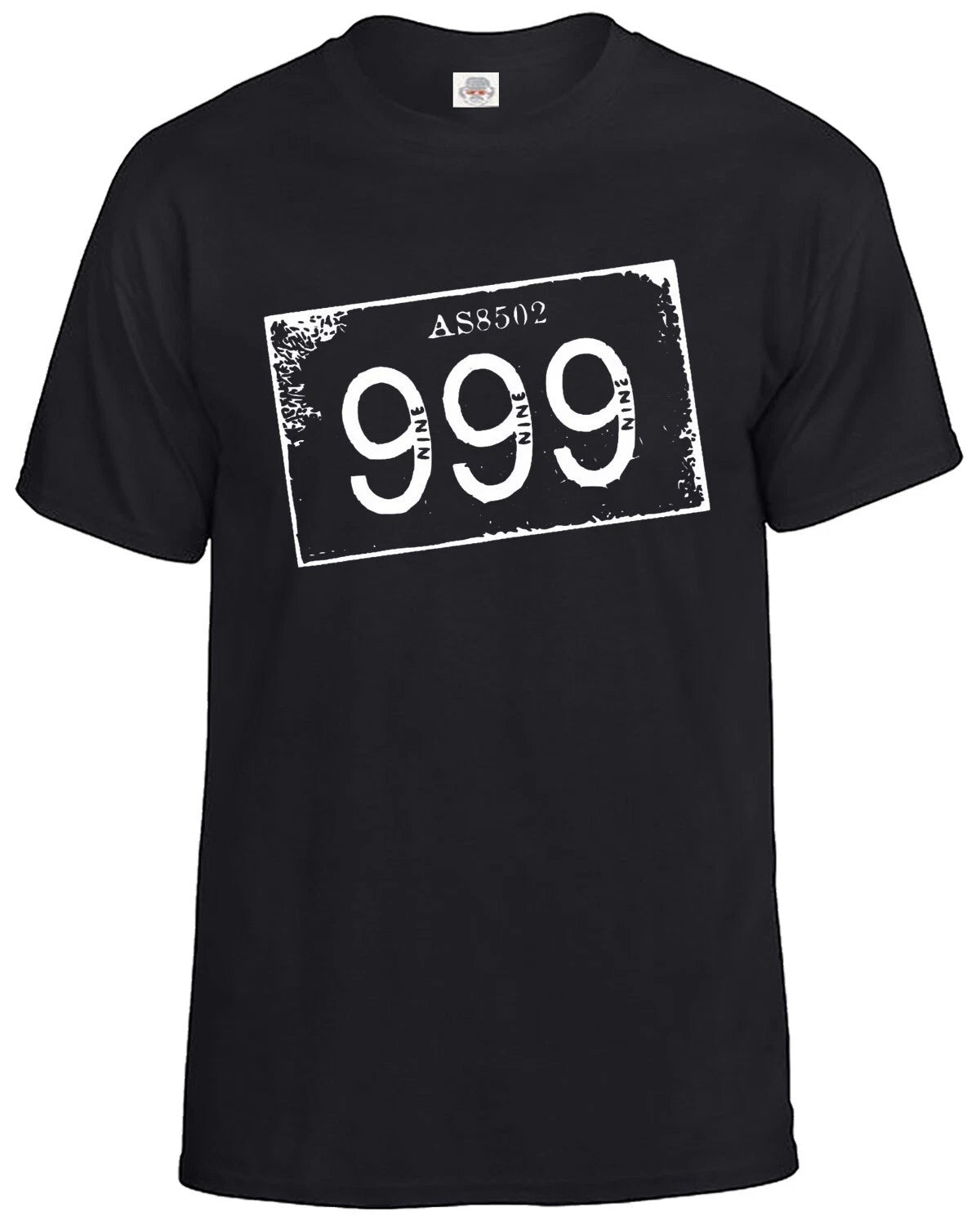 999 Nine Punk T-Shirt Skull Biker Glam Rock Band Punk Stiff Rock Sham Top Tee