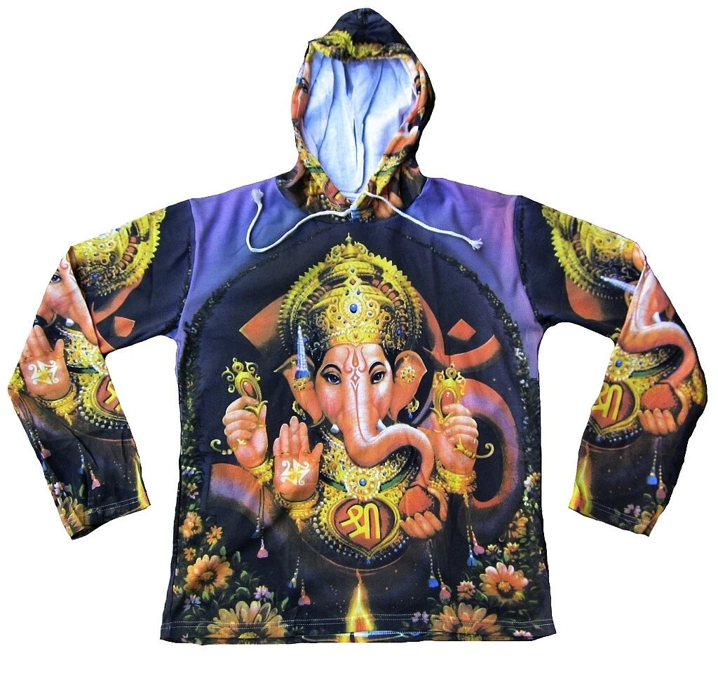 Ganesh Ganesha Hindu Mantra Goa Party Dj Tattoo Art 25 Hoodie T-Shirt M L XL
