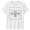 Asian Pagoda Landmark Mens T-Shirt Ladies Tee Minimalist Graphic Top