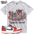 Shirt To Match 1 Low OG Chicago Unisex Tee Sneaker Shirt USA Shirt Sneaker Tee