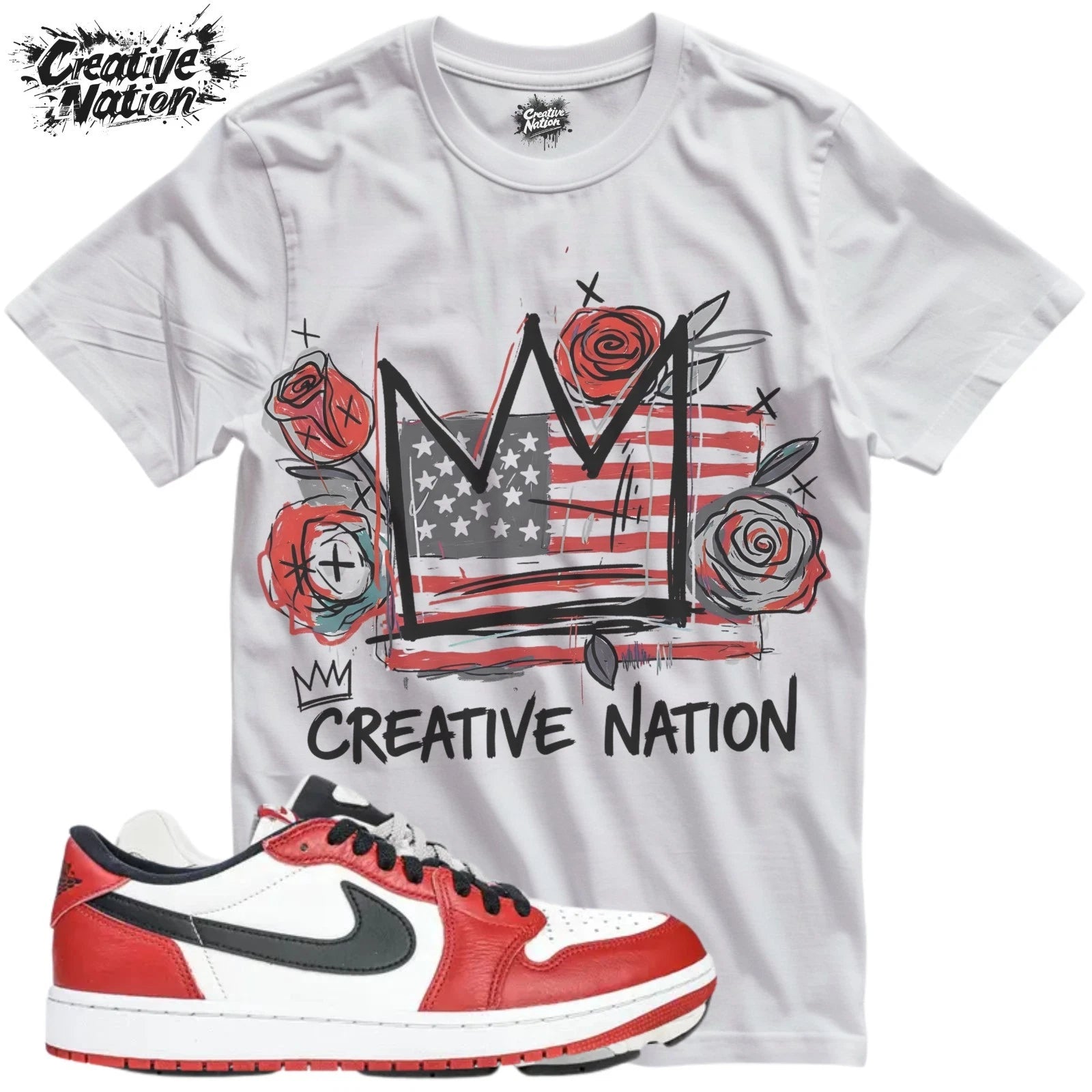 Shirt To Match 1 Low OG Chicago Unisex Tee Sneaker Shirt USA Shirt Sneaker Tee