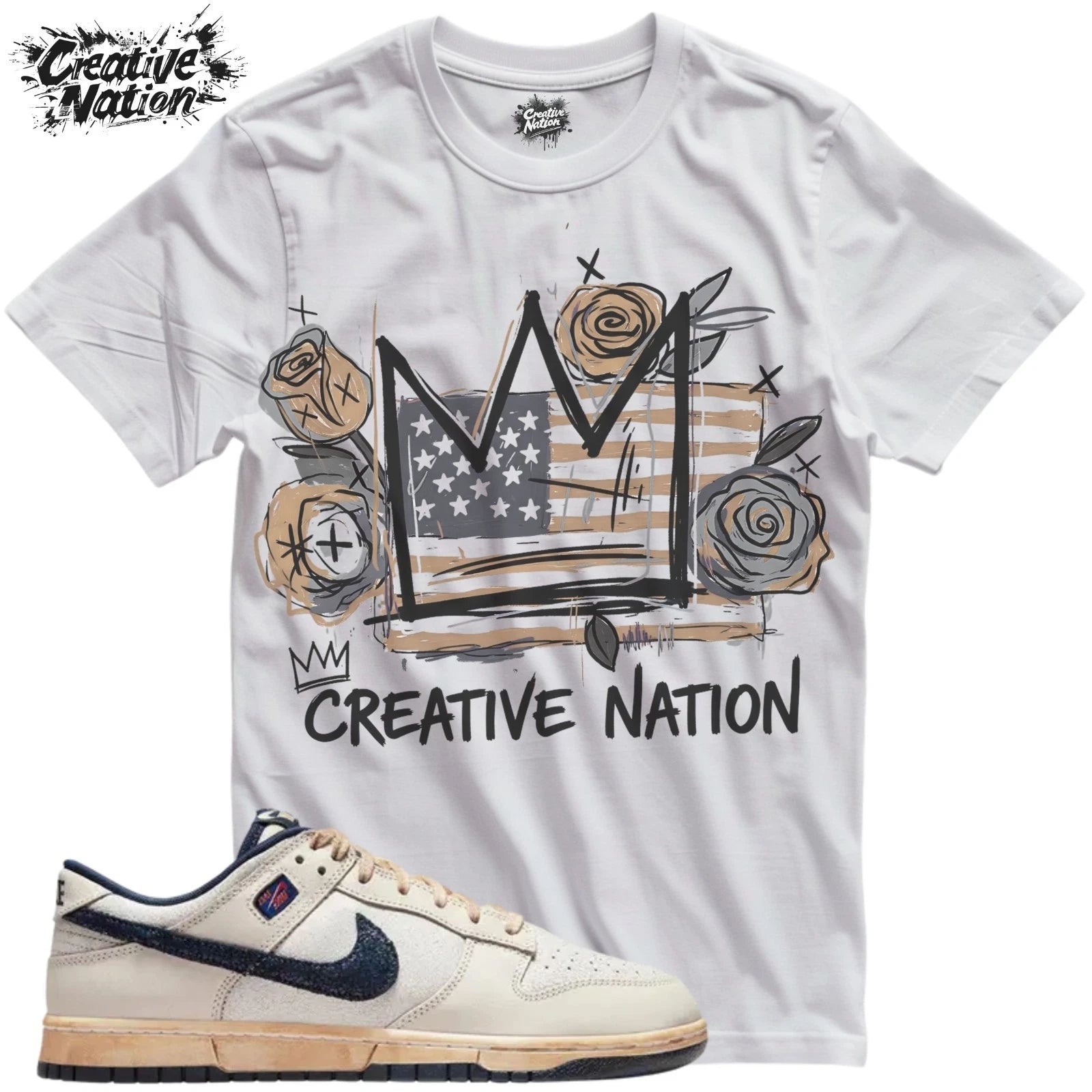 Shirt To Match Dunk Low Unisex Tee Sneaker Shirt USA Shirt For Sneaker Tee