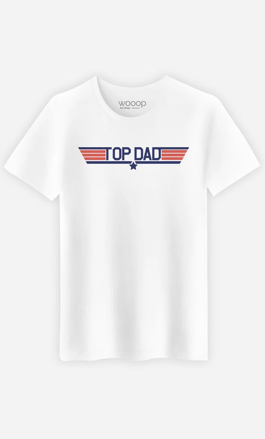 Men's Short Sleeve T-Shirt White, TOP DAD