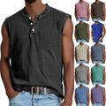 Mens Tank Tops Muscle Sleeveless Cotton T-Shirts Summer Fitness Tees