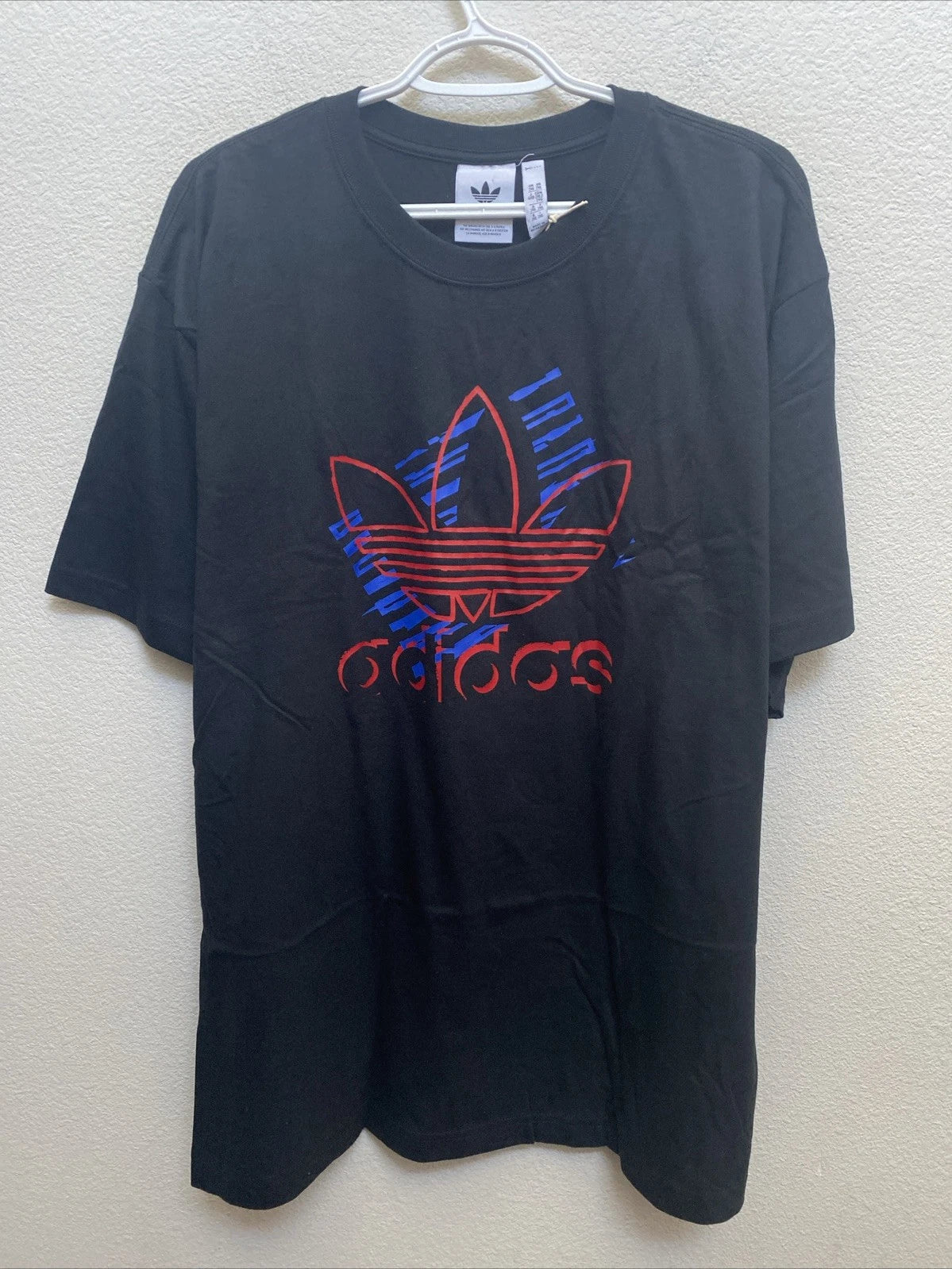 NEW Adidas Men's Short Sleeve Crew Neck T-shirt Black 2XL OG Sketch Trefo NWT$30