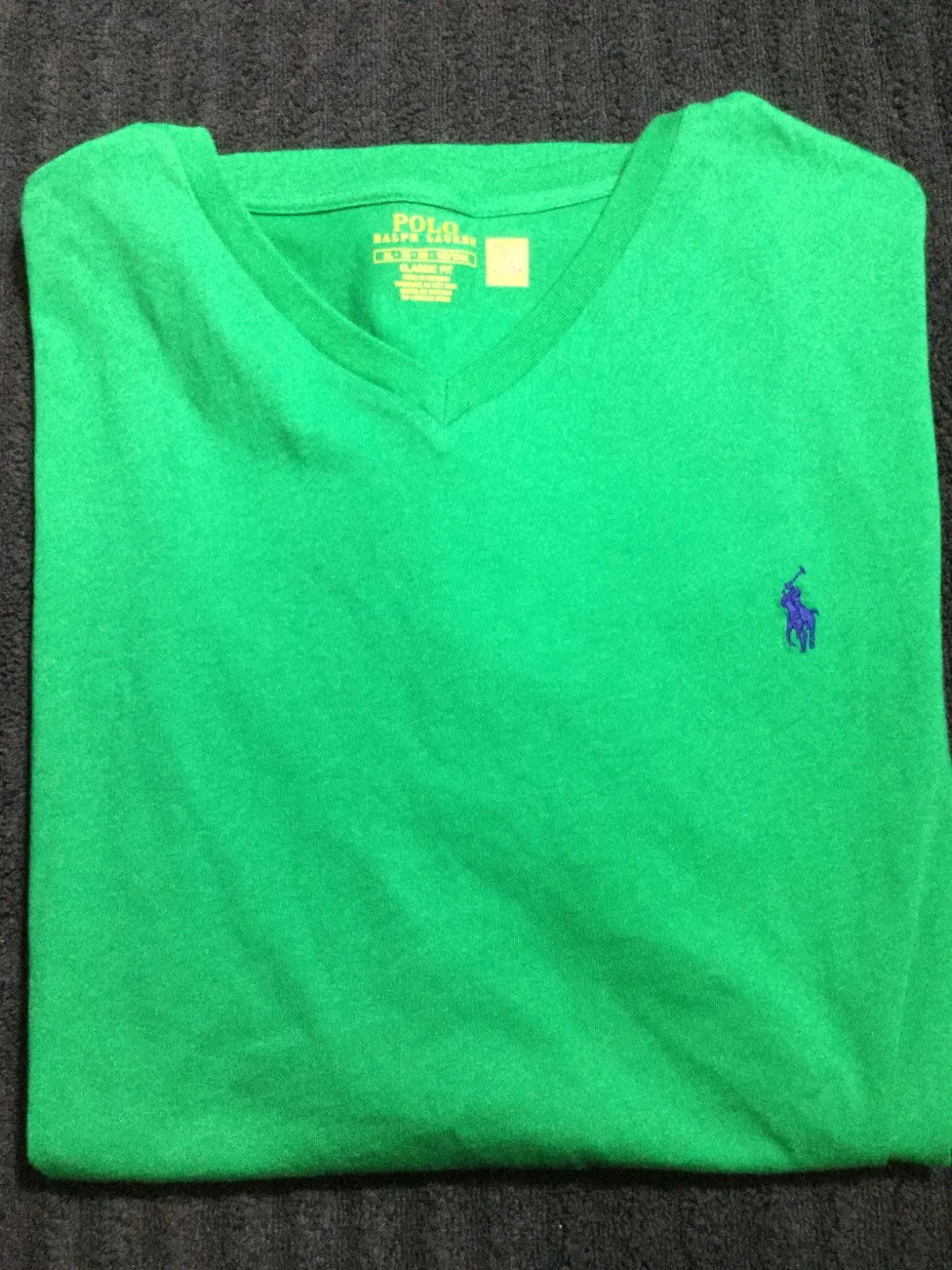 NEW Polo Ralph Lauren Men's XL Green Classic Fit T-Shirt  V neck  NWOT