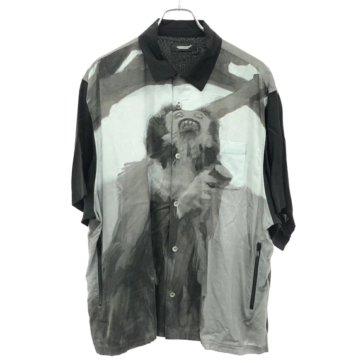 UNDER COVER Helen Verhoeven 24SS Short Sleeve Shirt UC1D4403 Blue Black