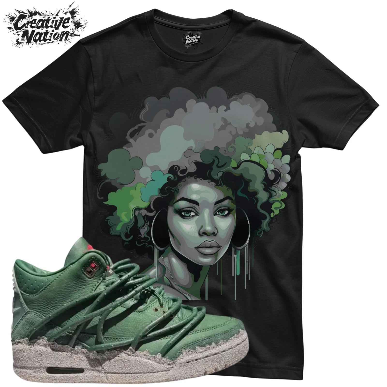 Shirt To Match 3 Concrete Unisex Tee Sneaker Shirt Afro Shirt For Sneaker Tee