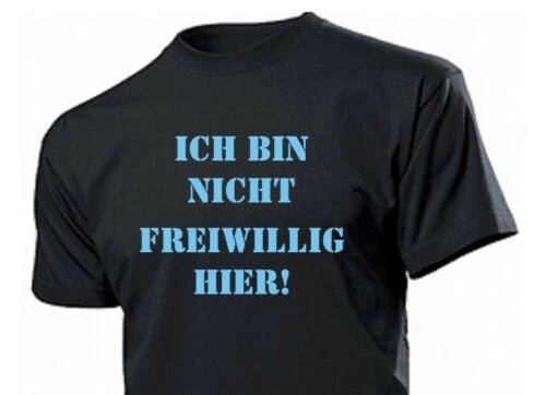 Fun T-Shirt "I'm Not Here Voluntarily!" Humor For Work, Kids Size 3-5XL