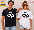 Unisex Love Heart Padlocks T shirt Men T shirt Women valanity day Romantic