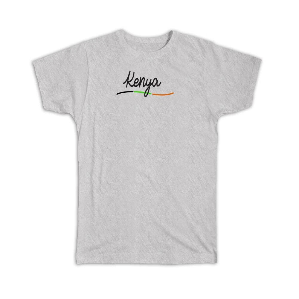 Gift T-Shirt : Kenya Flag Colors Kenyan Travel Expat Country Minimalist