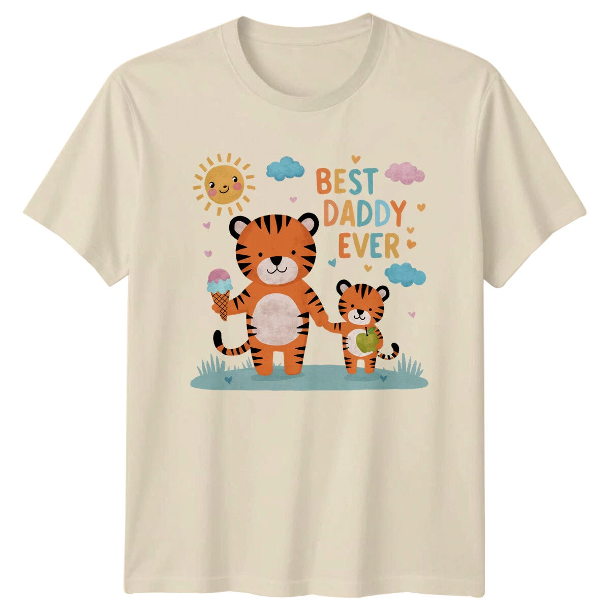 Best Daddy Ever Tiger T-Shirt, Cute Fathers Day Gift For Dad