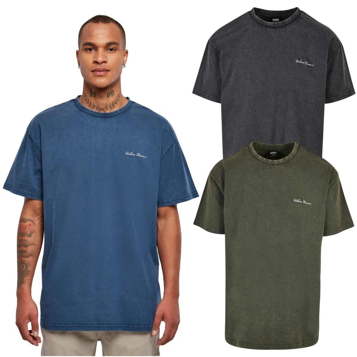 Urban Classics Oversized Small Embroidery Tee T-Shirt Stick Fit Men