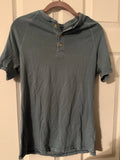 Goodfellow & Co. Men's Small Faded Blue Gray Henley Standard Short Sleeve Shirt