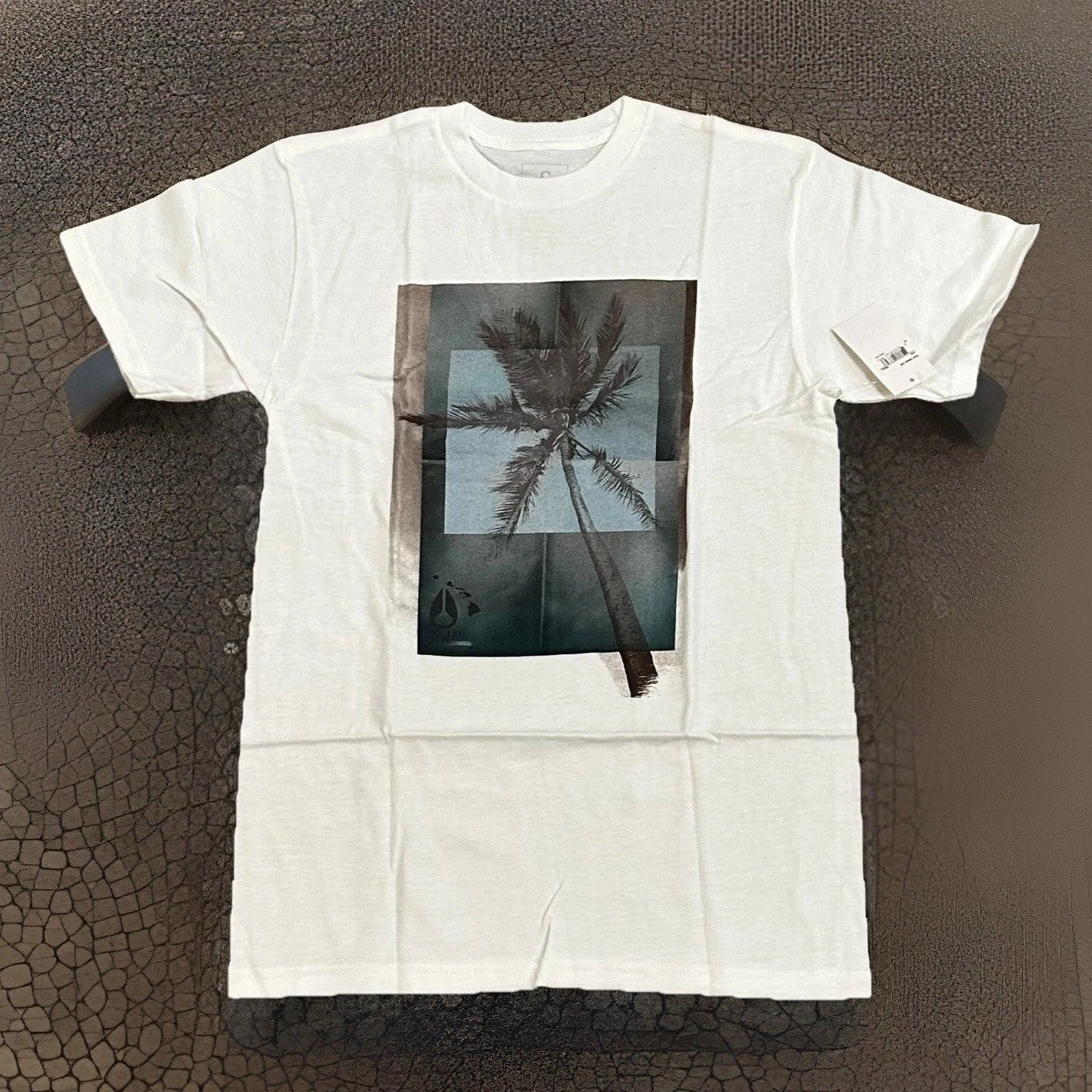 Nixon Palm Hawaii Short Sleeve Tee T-Shirt White (S) Small S1622100-02 Brand New