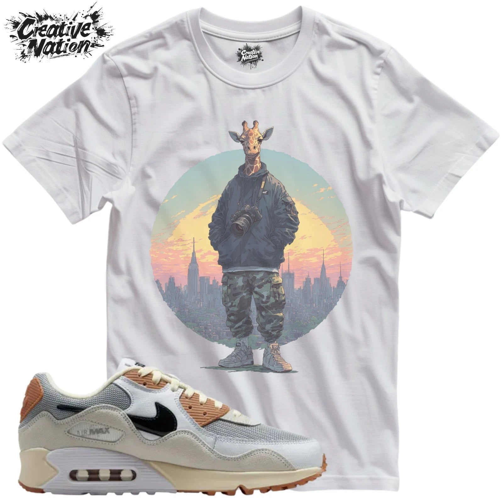 Shirt To Match Milk Unisex Tee Sneaker Shirt Cool Shirt Sneaker Tee Giraffe Tee