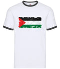 Palestine Grunge Style Flag - Mens Ringer - Palestinian Ramallah Jerusalem