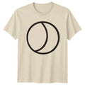 Minimalist Crescent Moon Outline Art T-Shirt Moon Phase Celestial Birthday Gift