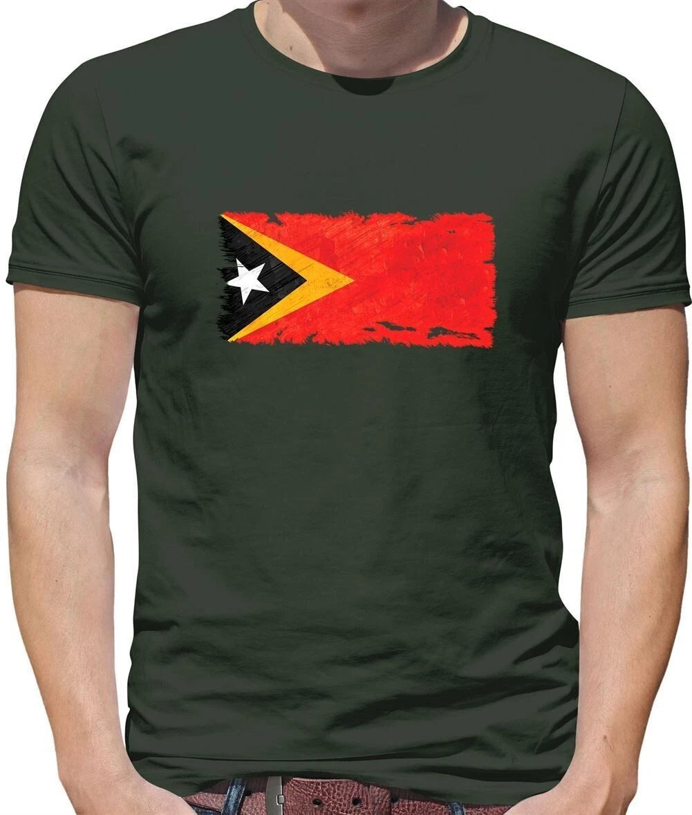 East Timor Grunge Style Flag - Mens T-Shirt - Timor-Leste Dili Asia Country