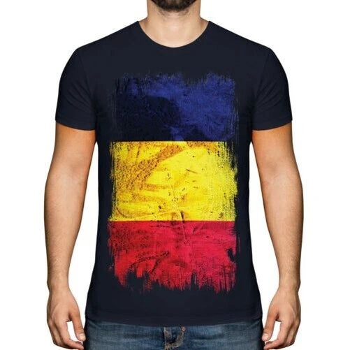 CHAD GRUNGE FLAG MENS T-SHIRT TEE TOP T?D CHADIAN TCHAD SHIRT FOOTBALL