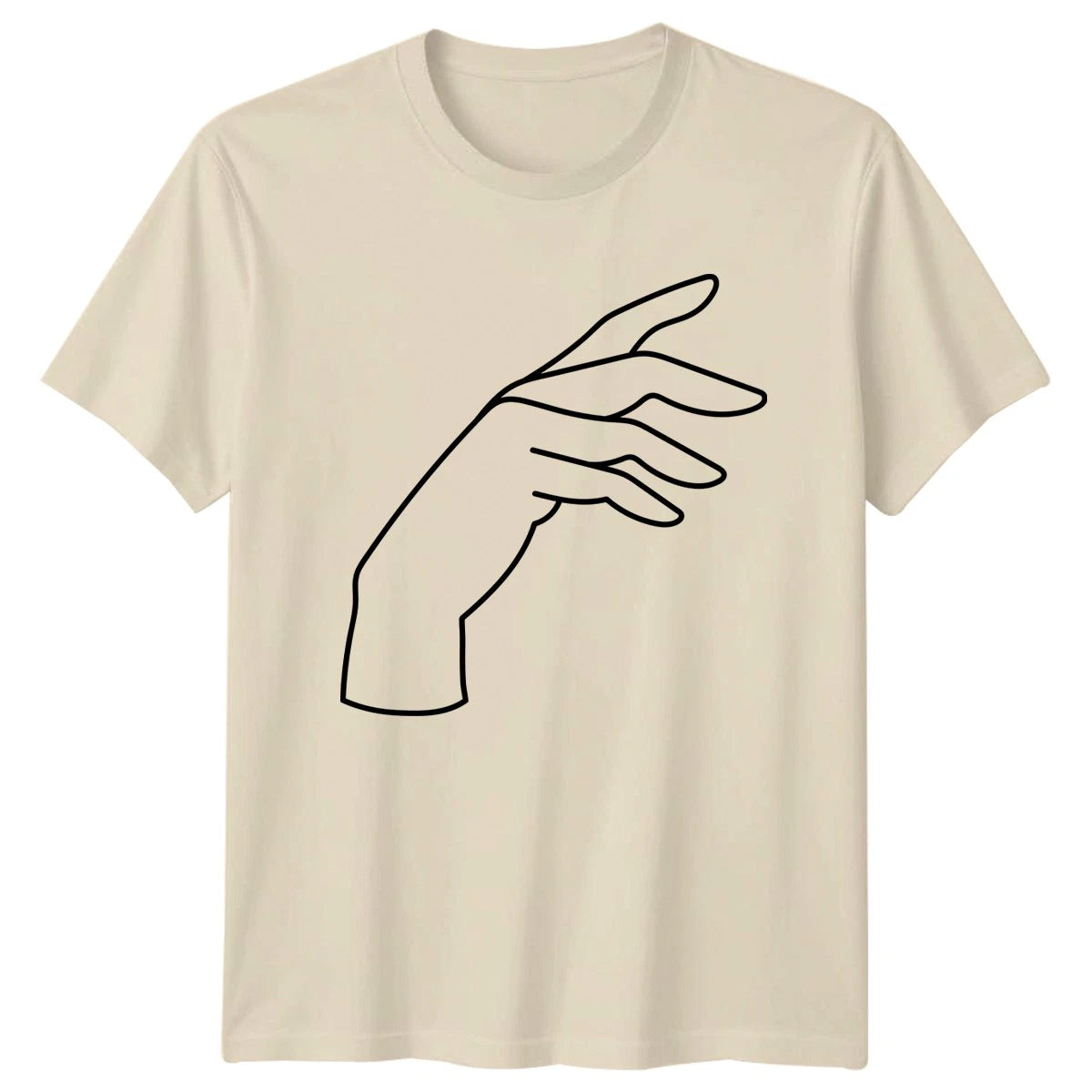 Minimalist Outline Drawing Of A T-Shirt Line Art Hand Design Birthday Gift