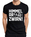 Himmel Arsch und Zwirn frech lustig Totenkopf Punk Blitz Messer Herren T-Shirt