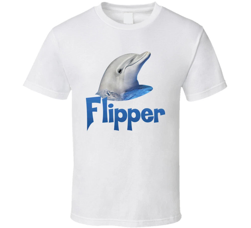 Flipper Head 90s Dolphin Kids Tv Show T Shirt