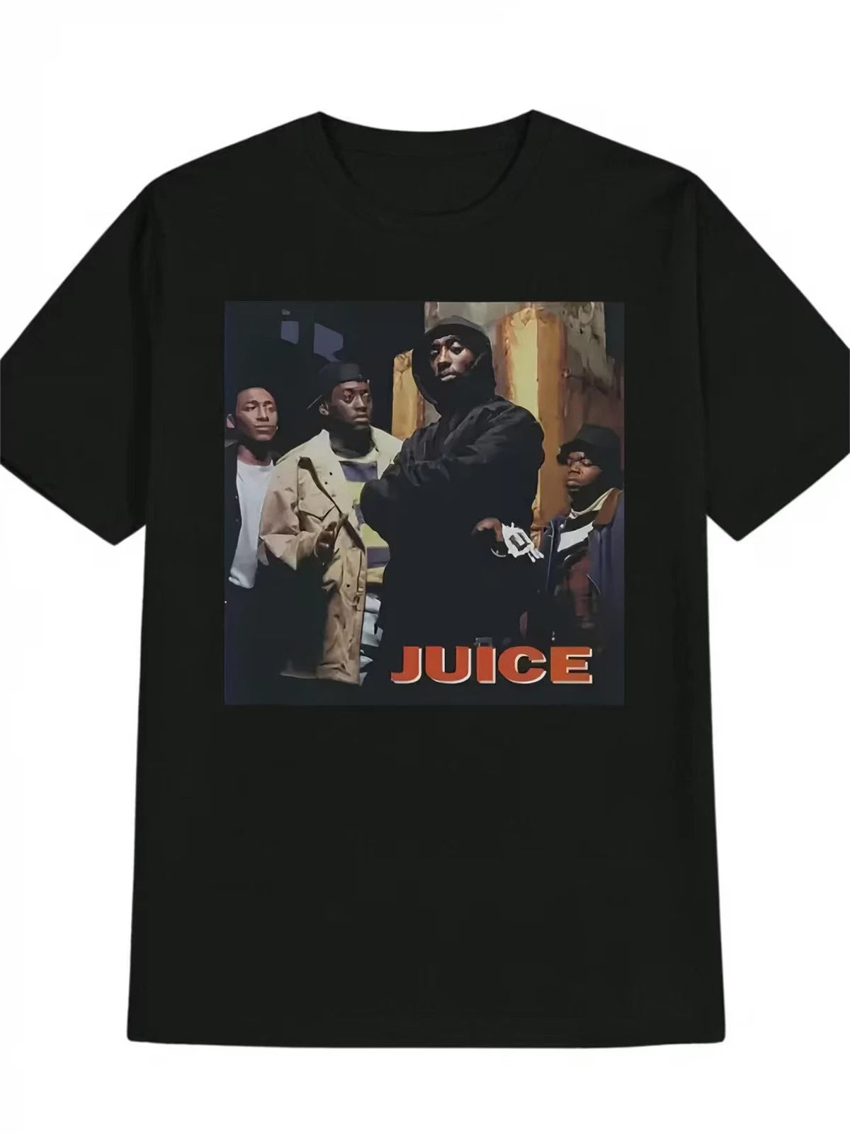 Men's 90s Hip-Hop Printed T-Shirt - Black Urban Street Style Printed Design Insp