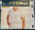 Polo Ralph Lauren Men's White Classic Fit V-Neck Moisture Wicking T-Shirt 3 Pack