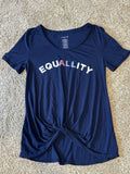 Equallity Living With Change T-shirt Unisex Navy With Stylish Front- Large