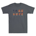 USA Flag 18436572 Firing Order Small Block Engine V8 Block Vintage Men's T-Shirt