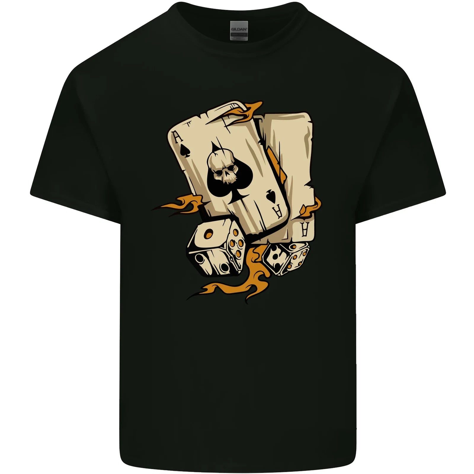 Skull Ace of Spades Heavy Metal Rock Music Mens Cotton T-Shirt Tee Top