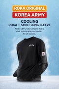 ROKA Korea Army Long Sleeve T Shirt Military Training Casual Gym Wear