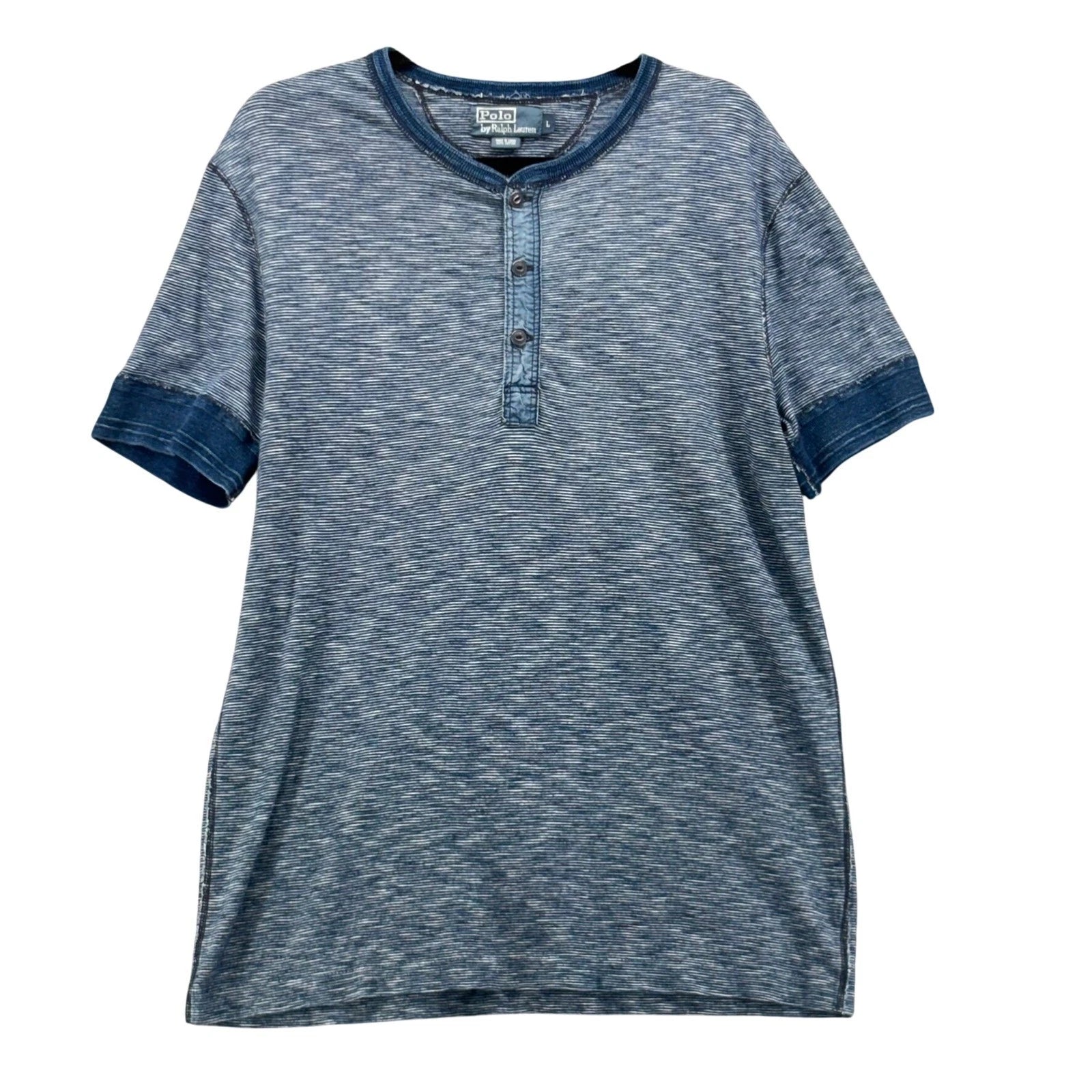 Polo Ralph Lauren Henley Shirt L Americana Classic Timeless Rugged Old Money