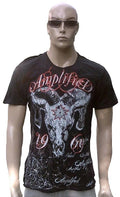 Cool Amplified SAINT&SINNERS RAM Rock Star Vintage Strass Naht Out T-Shirt S 48