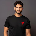 Mens Custom Short Sleeve Printed T-Shirt in France Black Color