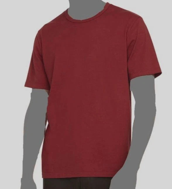 $80 Vince Men's Red Solid Garment Dye Short-Sleeve Cotton Crew T-Shirt Size M